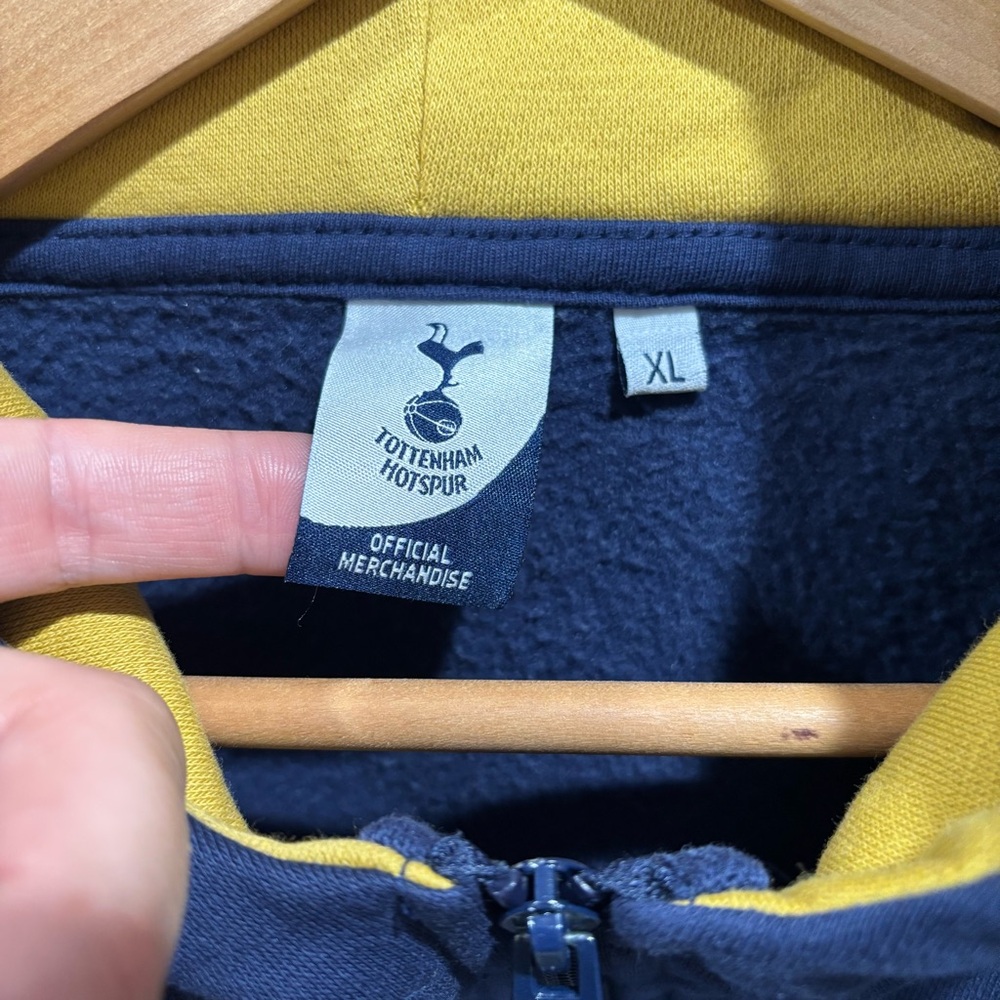 Tottenham HotSpurs Mens Color Block Full Zip Hoodie Mens XL EPL Futbol Soccer - Picture 5 of 14